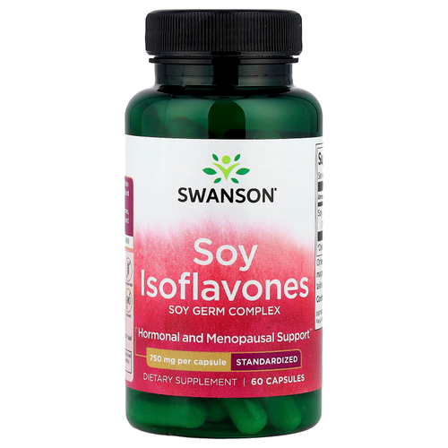 Swanson Vitamins, Изофлавоны сои, 750 мг, 60 капсул