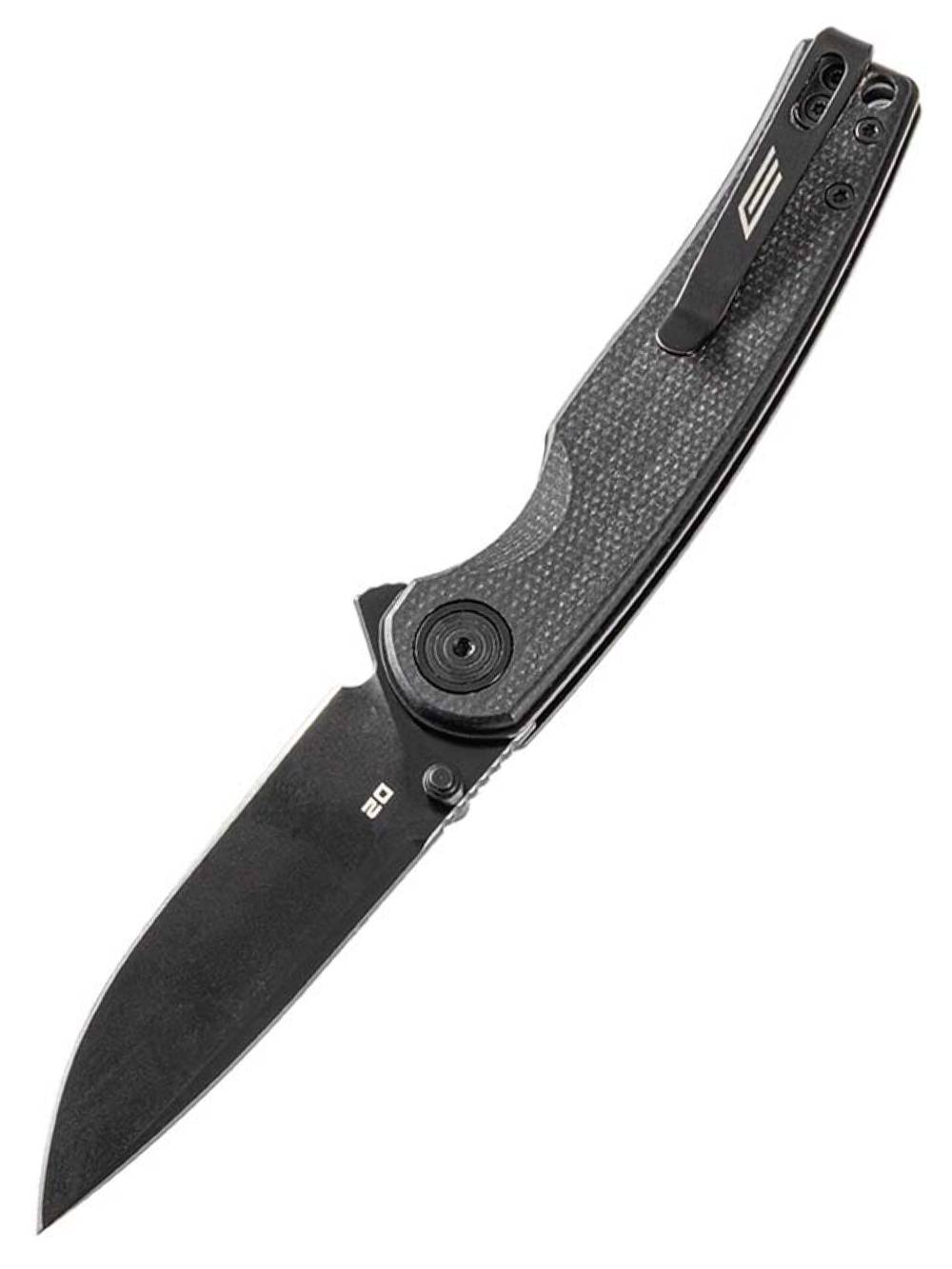 Нож складной GhostBlade Moroi, сталь D2, 58-62 HRC, Spear-point, рукоять микарта чёрная, замок Liner lock, 96 г