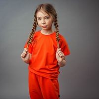 Футболка "Вb team" Яркий коралл подростковая