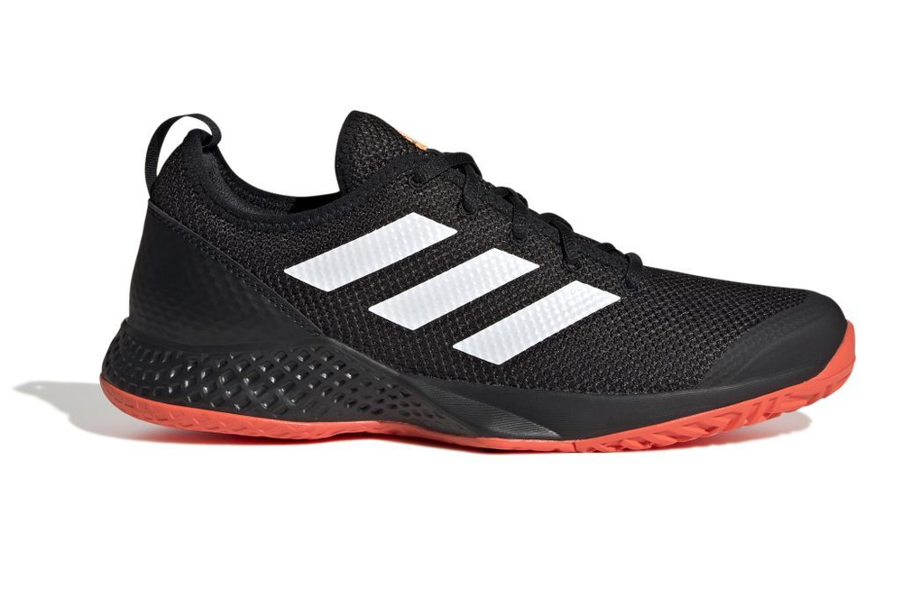 Мужские кроссовки теннисные Adidas Court Flash M - core black/cloud white/solar red