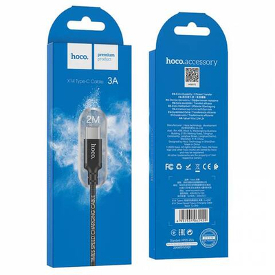 Кабель USB на Type-C Hoco X14 2m (black)