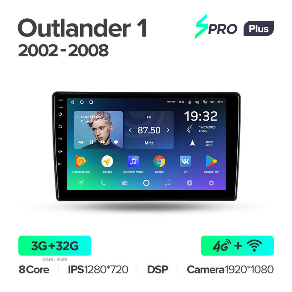Teyes SPRO Plus 9" для Mitsubishi Outlander 1, Airtrek 2002-2008