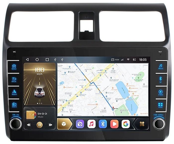 Магнитола для Suzuki Swift 2004-2010 - Kuberg OL-1622 (кнопки и крутилки), Android 12, Быстрая, CarPlay, 4G SIM-слот