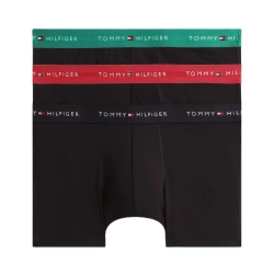 Мужские спортивные боксеры Tommy Hilfiger Cotton Trunk 3P - alaskan green/medium red/black