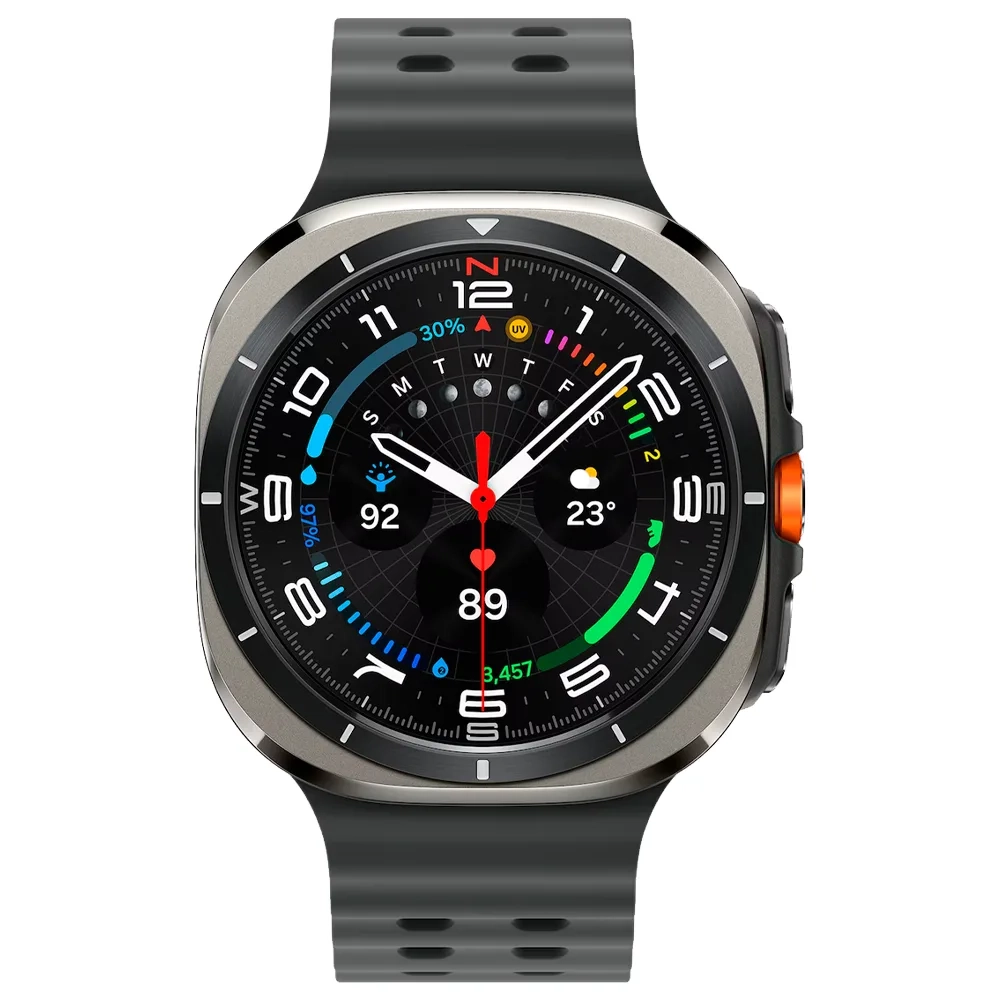 Умные часы Samsung Galaxy Watch Ultra (2025) 47mm LTE, ремешок Marine, Titanium Silver (Серый титан) SM-L705