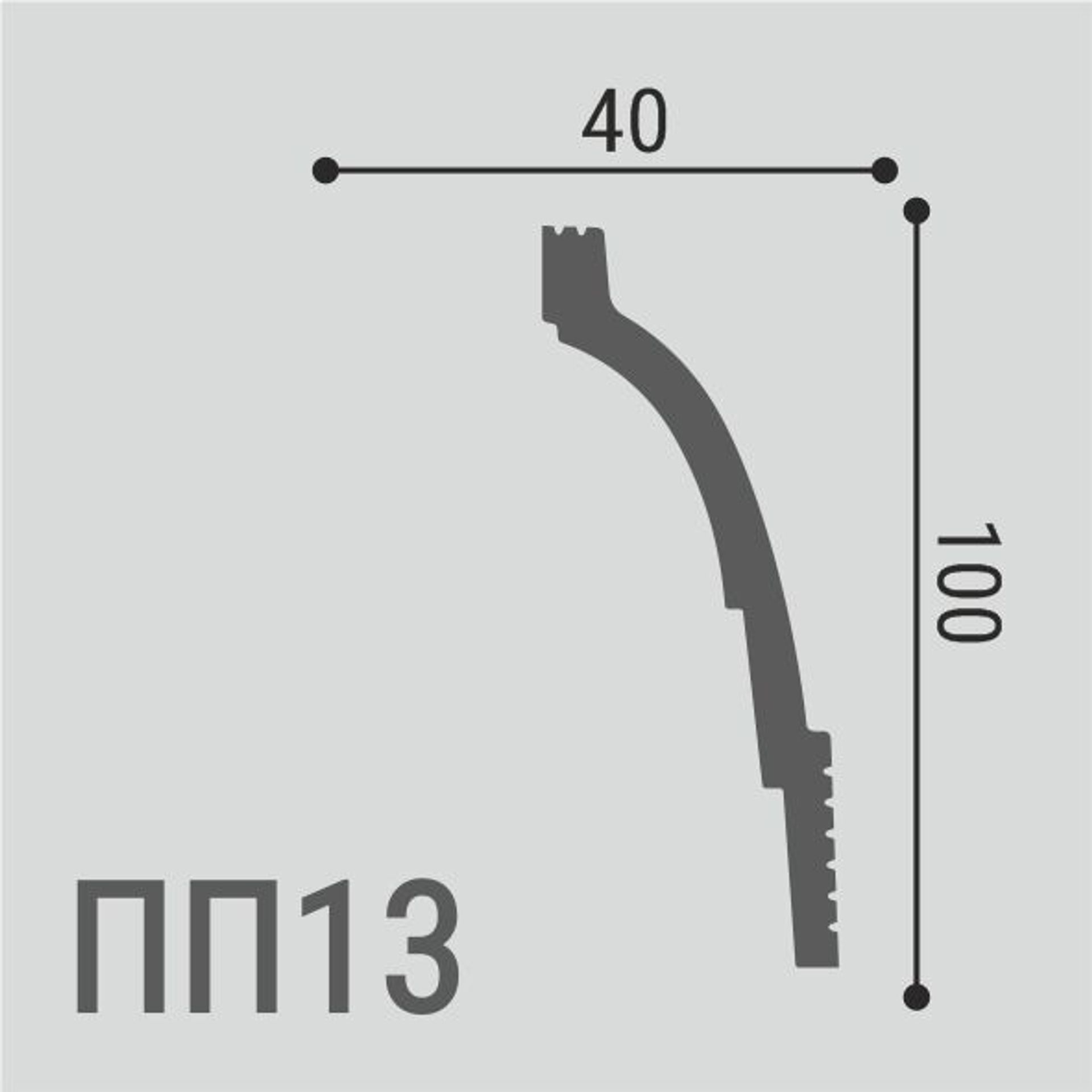 Карниз XPS POLYMER ПП 13 100/40