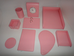 Набор на стол руководителю арт.1067-CT/АК Pink 9 предметов.