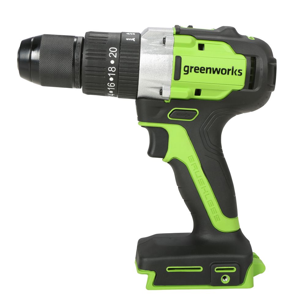 Аккумуляторная ударная дрель шуруповерт Greenworks GD24DD60, 3704107,24v, без АКБ и ЗУ