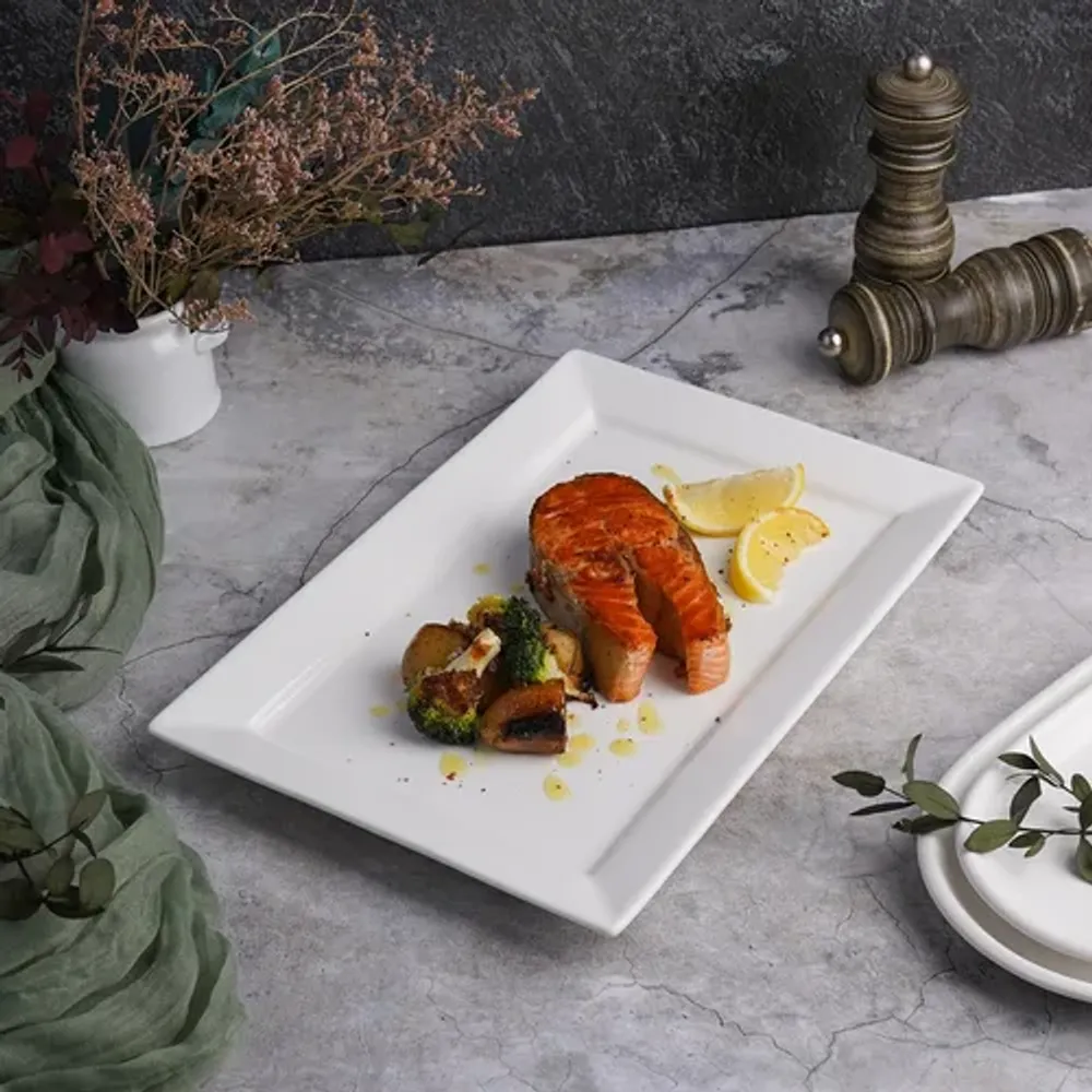Блюдо прямоугольное 30*20 см h2,5 см белое фарфор P.L. Proff Cuisine [4]