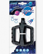 Педали детские TRIX Cosmic, пластиковые, 100x80мм, резьба 9/16", с шипами, черные