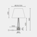 Настольный светильник MODELUX ML.5508.01TL CR