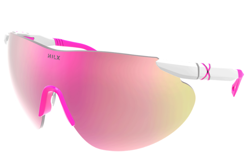 Спортивные очки HILX Domain Shiny White / Pink Lens