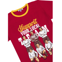 Футболка Support your local team красная