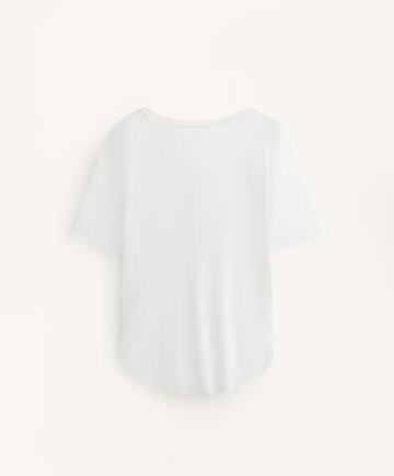Oysho Футболка из модала с короткими рукавами, белый