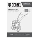 Мотоблок DPT-370S, 7 л.с., ремен.сцеп, фрез 3х4, ШОМ, передачи 3В/1Н Denzel
