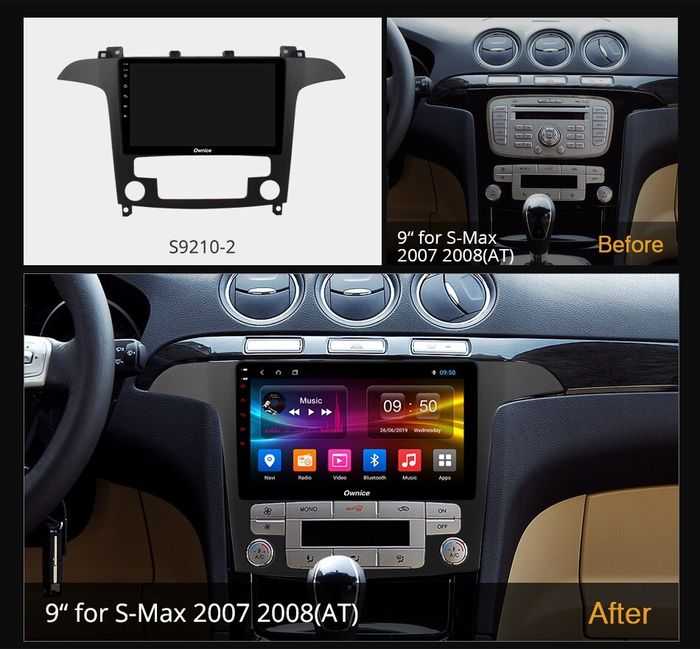 Магнитола для Ford Galaxy / S-Max 2006-2015 (климат) - Kuberg OL-9210-2 IPS, Android 10, 4G SIM-слот