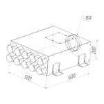 Присоединительная коробка KV 160/75×10 на 10 выходов