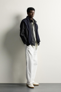ZARA КУРТКА REGULAR FIT С ЭФФЕКТОМ ПОТЕРТОСТИ, ЧЕРНЫЙ