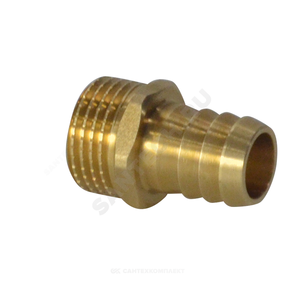 Переходник штуцерный латунь неразъемный для шланга Дн 20х1/2" НР SantechSystems