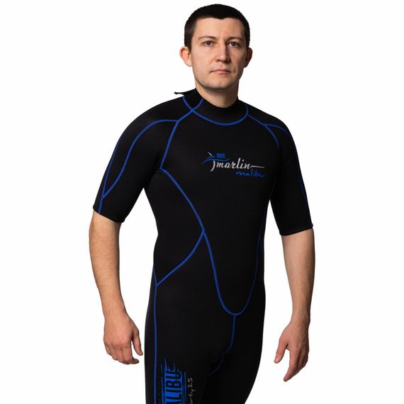 Гидрокостюм Marlin Malibu Shorty Man черно-синий 2,5 мм