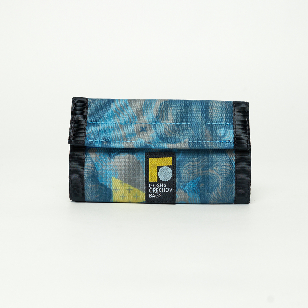Кошелек Wallet GO x JANESONN ENGRAVE синий/желтый