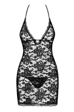 Черная гипюровая сорочка Catia Chemise SM (42-44) (Цвет: черный)