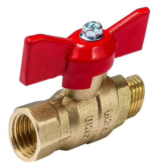 Кран шаровой 3/4 ВР/НР DN20 PN40 (Ручка - Бабочка)