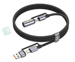 Usb Кабель-зарядка Hoco U138 Type-C/Фонарик на USB-A/Type-C 60W 1.2м черный