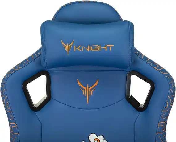 Кресло игровое Knight Craft Dragon синий экокожа с подголов. крестов. металл