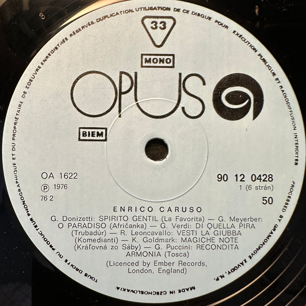 Великие голоса века - Карузо , Галли-Курчи, Джильи 3LP (Чехословакия 1976г.)