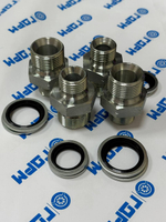 Комплект адаптеров BSP1/2"(ш) - BSP3/4"(ш) 4шт + USIT кольца 8шт