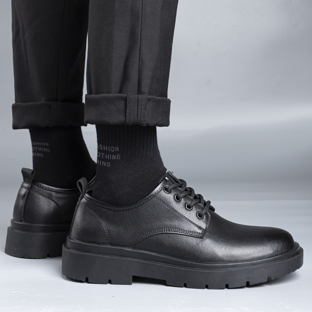 FOXER Casual Leather Shoes Men"s Low top Black