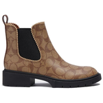 COACH Levy Canvas Short Chelsea Boots Women"s Khaki