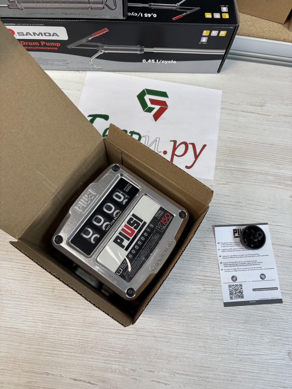 K150 ver. D - 4-х разрядный механический счетчик для дизельного топлива, 25-150 л/мин