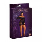 Сексуальное платье-сетка с кружевными вставками от Moonlight черное (plus size)