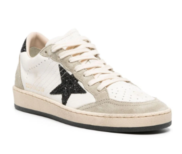 Women’s Ball Star in Nappa and Suede with Black Glitter Star and Heel Tab