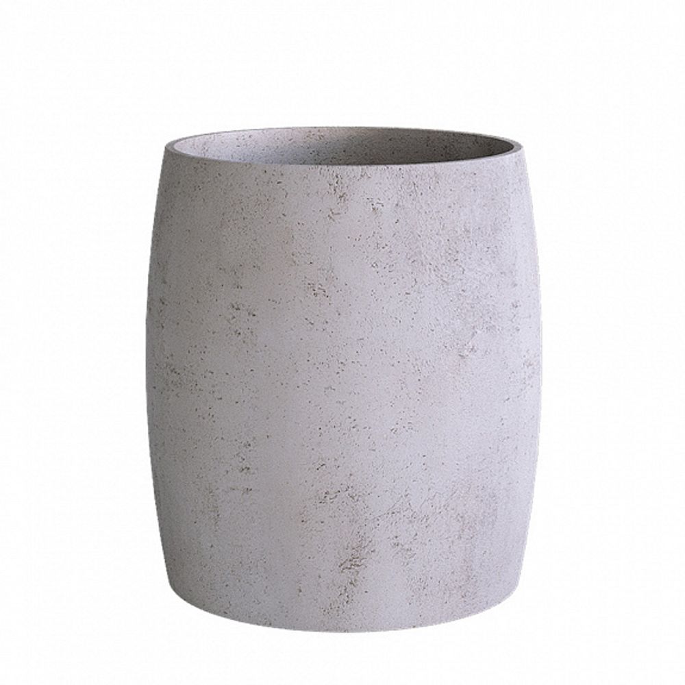 Кашпо CIGAR CONCRETE WHITE D37 H57