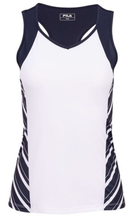 Женский теннисный топ Fila Steffi Top - white/navy