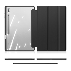Чехол книжка черного цвета для Samsung Tab S10 Ultra, S9 Ultra и S8 Ultra, серия Toby Series от Dux Ducis