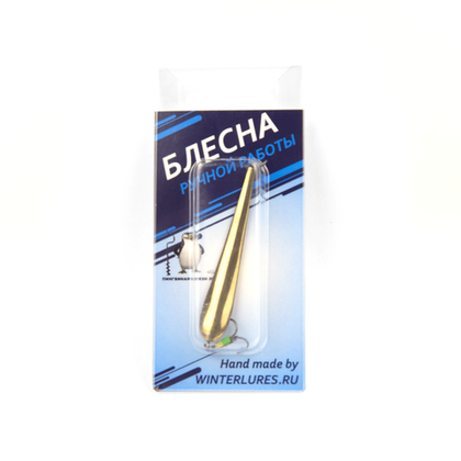 Блесна зимняя Winterlures "Борода (Капелька)" Б/Ч, тройник (60мм, 6.5гр)
