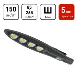 Светильник уличный светодиодный ЭРА SPP-5-200-5K-W 200Вт 5000К IP65 КСС Ш гарантия 5 лет | Уличные консольные светильники