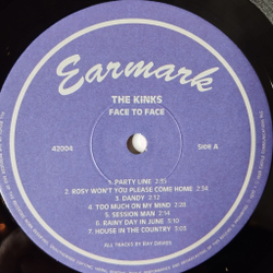 Винтажная виниловая пластинка LP The Kinks Face To Face (Italy 2003)