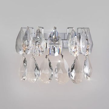 Настенный светодиодный светильник с хрусталем LED 8W 3000К/4000К/6000К 437/1 Strotskis хром Marvel Bogate's