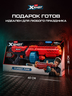 Игрушечный пистолет +12 мягких шариков, Прозрачный Бластер ZURU X-Shot FaZe, игрушки для мальчиков, 36499