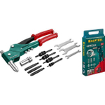 Заклёпочник механический поворотный KRAFTOOL Combo3-M6 360, резьбовые заклепки М3-М6, вытяжные 2.4-4.8 мм, штифты М4-М6 из алюминия, стали, нерж. стали