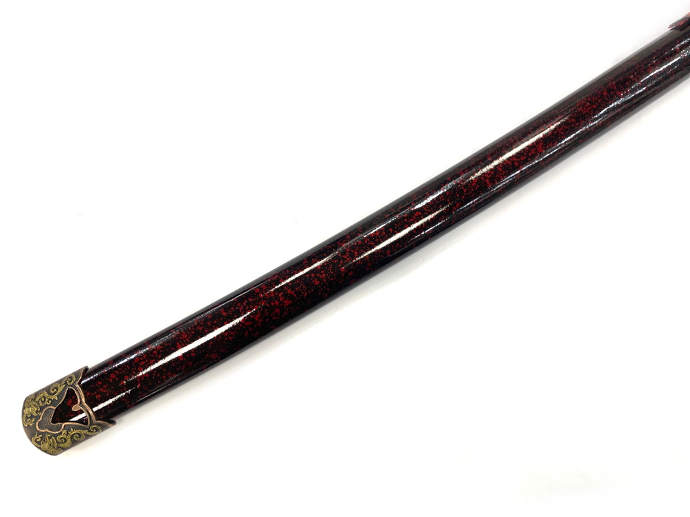 Сувенирная катана бордовая X947