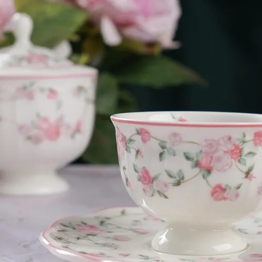 Кофейная пара 100 мл d 7,4 см h5,4 см Vie En Rose Noble [6]
