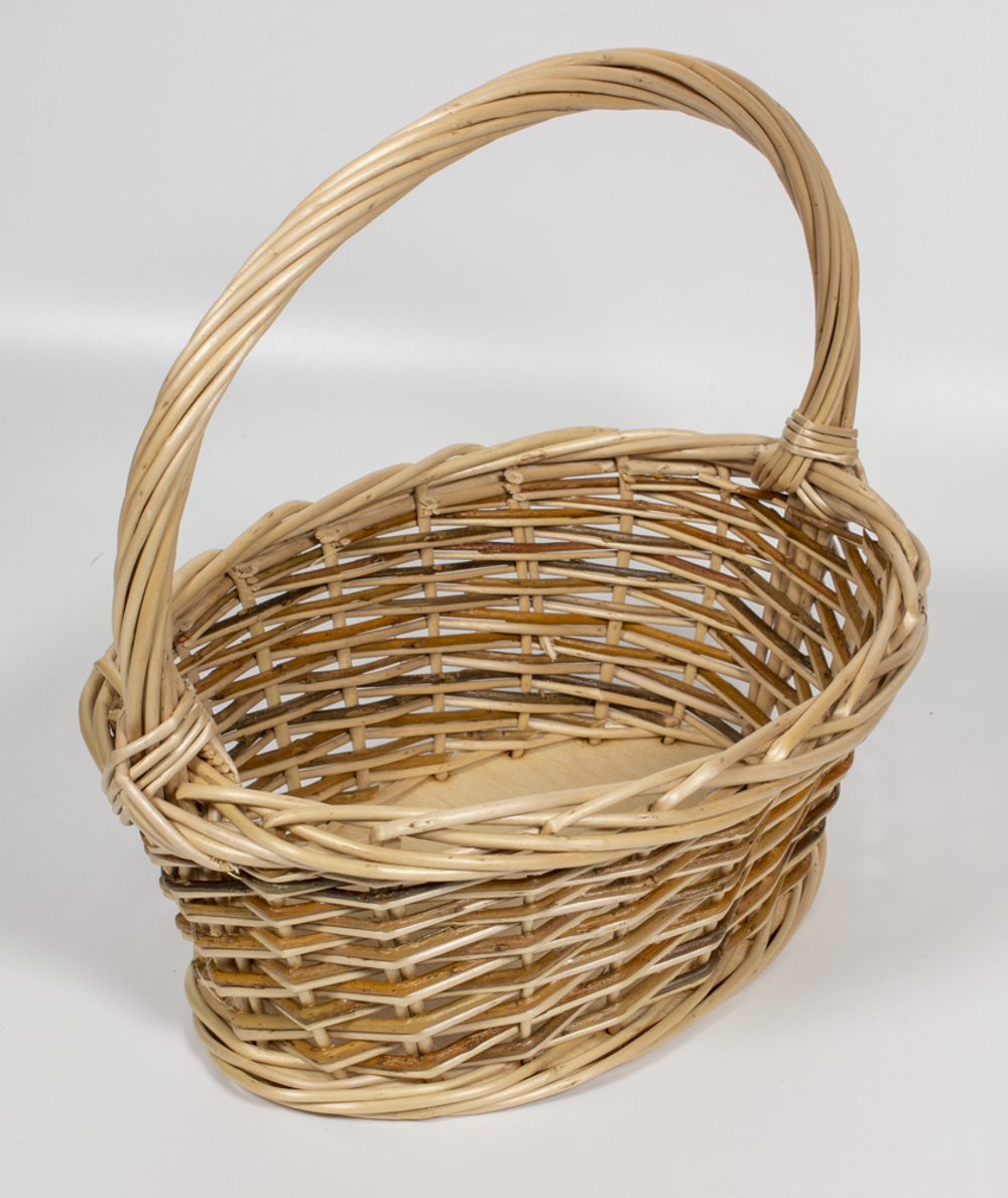 Корзинка овальная подарочная, арт. NO270GRW, 27х19х11 см, высота с ручкой 26 см