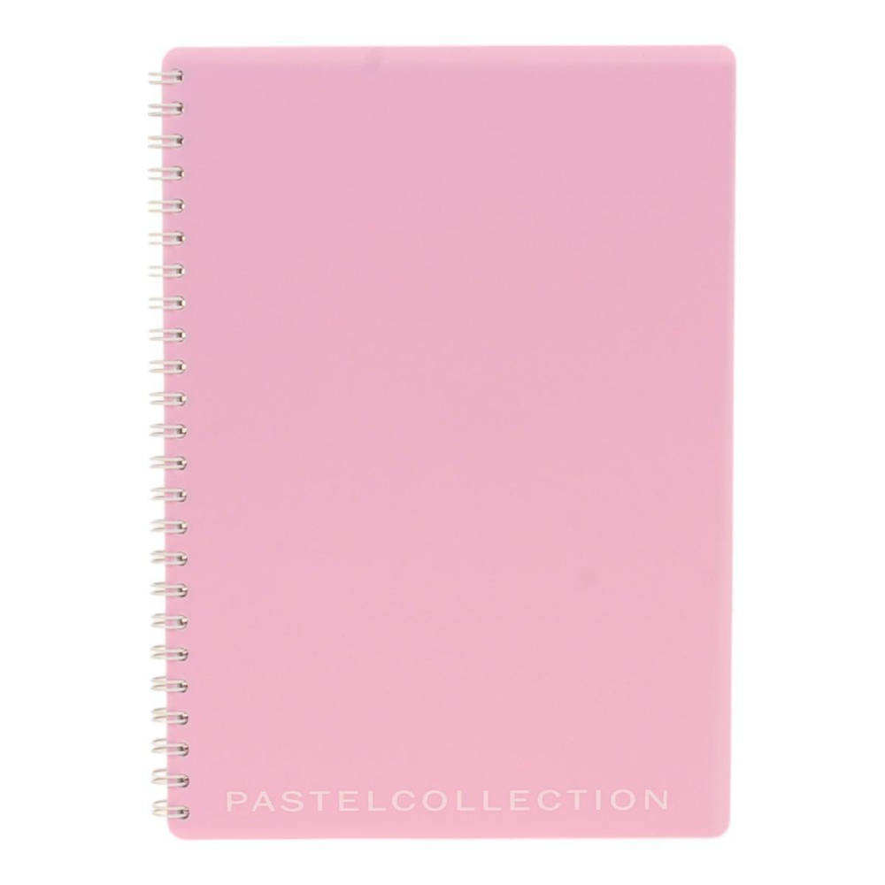 Тетрадь А5 80 л.клетка "Pastel Collection Pink" с пласт. обложкой,на гребне (ПОЛИНОМ)