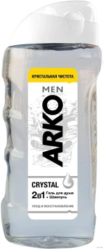 Гель д/душа и шампунь ARKO CRYSTAL Men 2в1 260мл